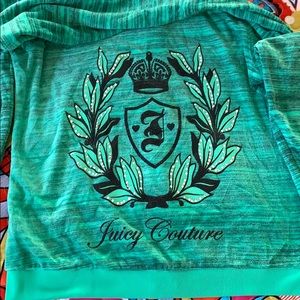 Juicy couture zip up. Sea foam green. Worn once.